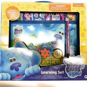 Blue's  Clues Learning Set Stickers, ABC & 123 Writing Sheets, & Pencils